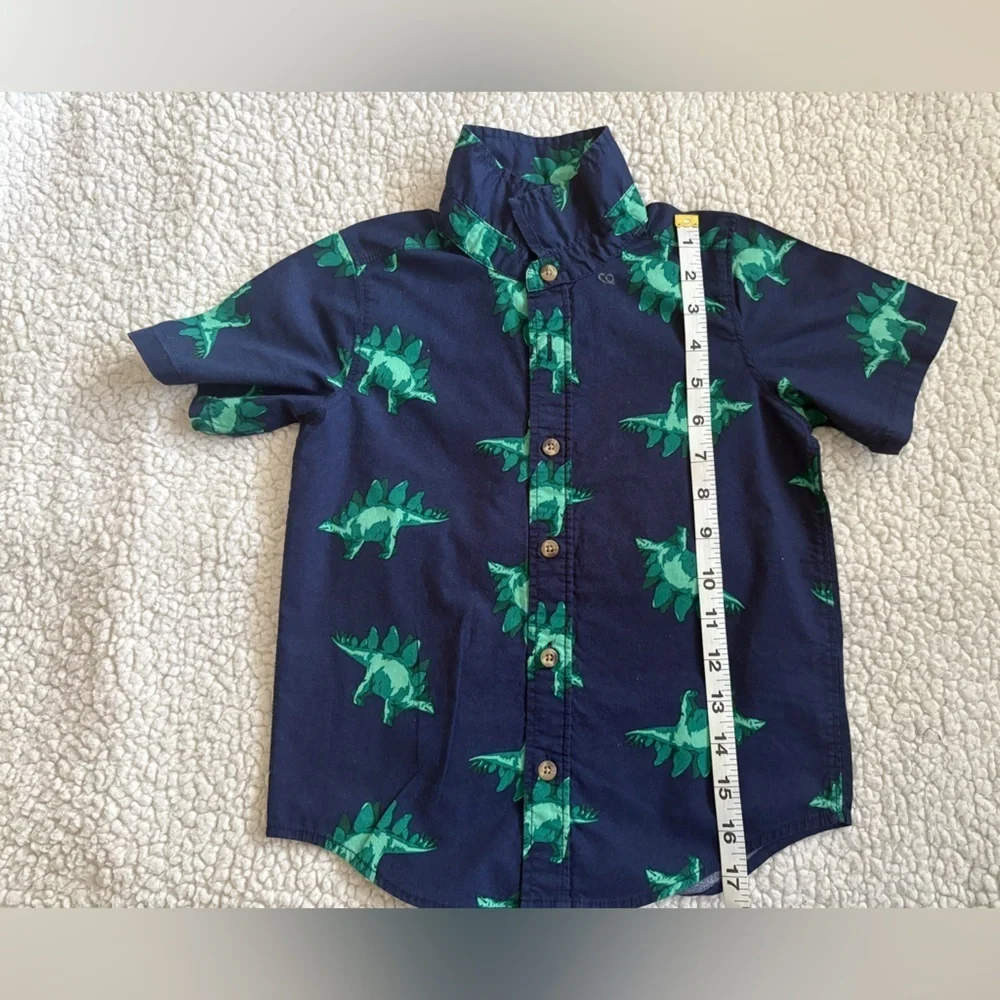Old Navy Navy Blue Dinosaur Print Kids Shirt